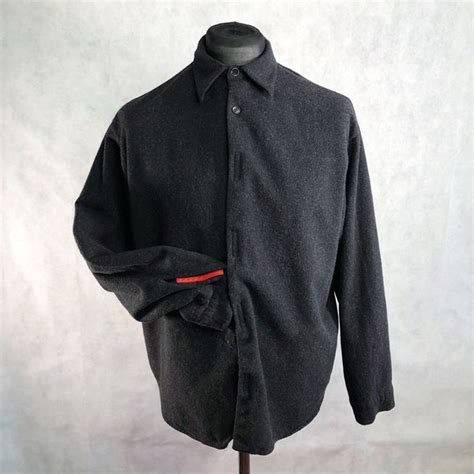 prada wool overshirt|Prada Wool Check Overshirt.